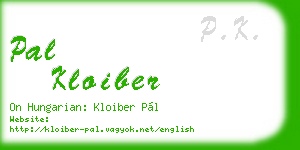 pal kloiber business card